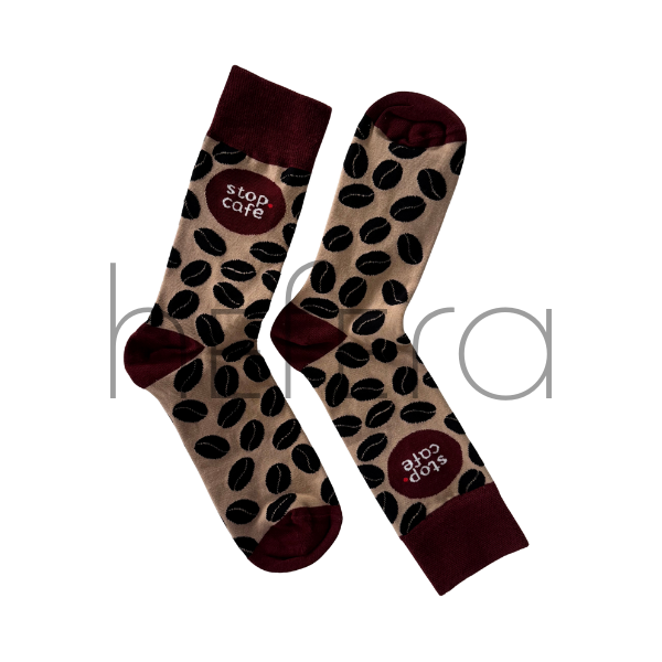جوراب طرح قهوه | hefera