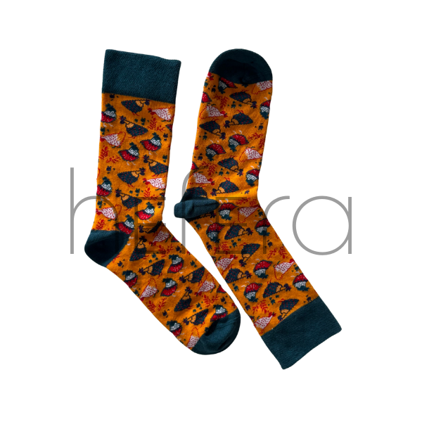 جوراب طرح مرغ رنگی | هفرا