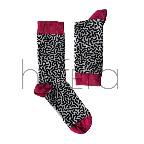 جوراب طرح پلنگ سیاه و سفید | هفرا