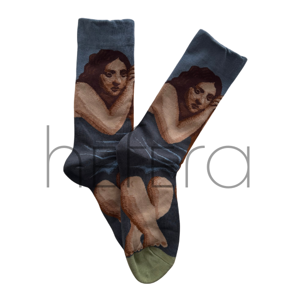 جوراب طرح نقاشی زن و مرد | هفرا