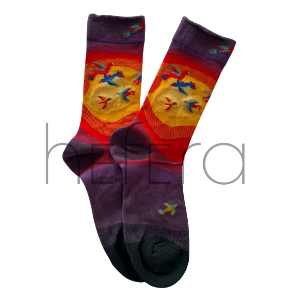 جوراب طرح پرندگان سحرگاهی | هفرا