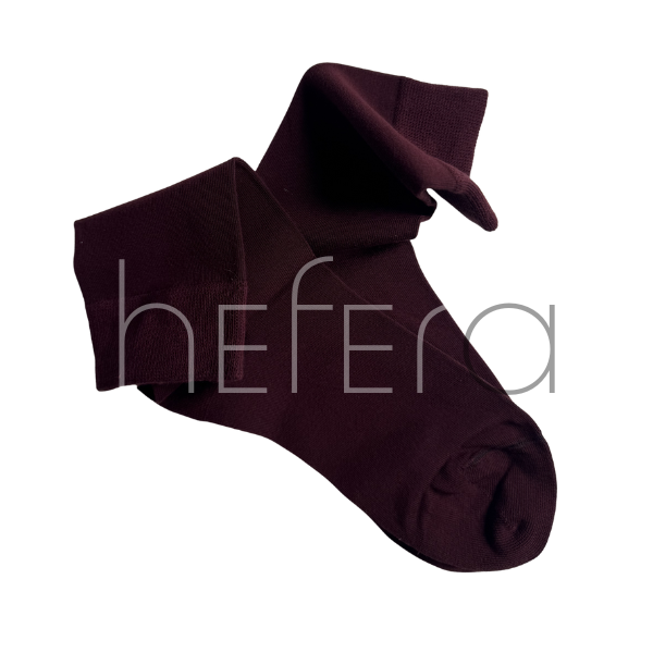 جوراب ساده زرشکی ساق بلند مردانه | هفرا