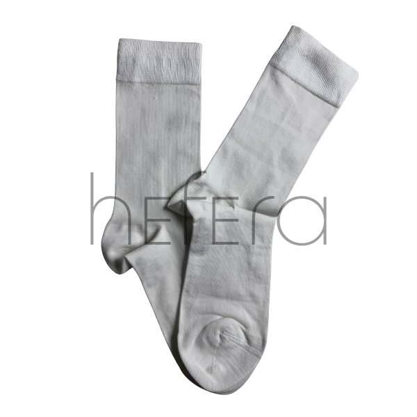 جوراب ساده سفید ساق بلند مردانه | هفرا