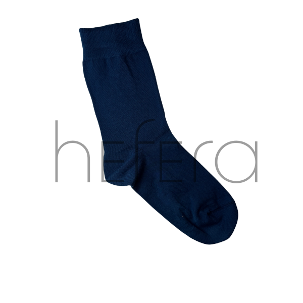جوراب ساده آبی سلطنتی ساق بلند | هفرا