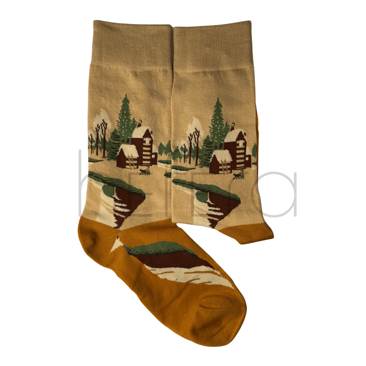 جوراب مدل کلبه برفی تو آلاسکا | هفرا