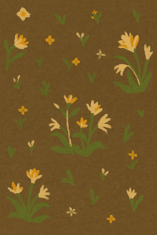 جوراب گلهای وحشی قهوهای | هفرا