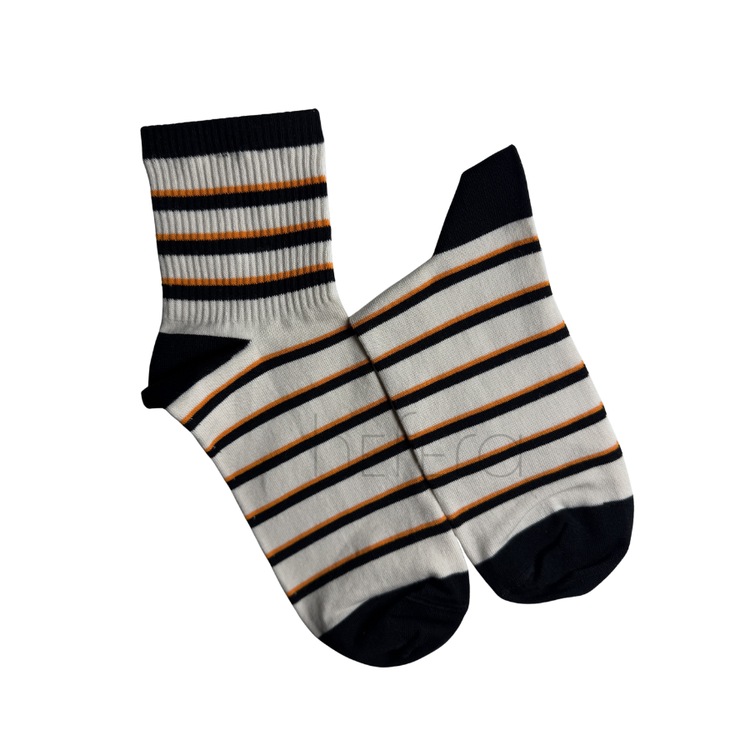 جوراب هفا مدل راهراه بولد کرمی | هفرا