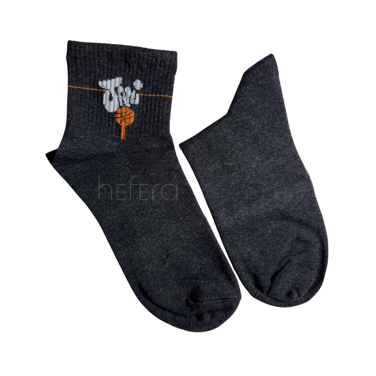 جوراب مدل طرح عنبری طوسی | هفرا