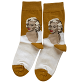 جوراب فانتزی ساق بلند هفرا مدل Marilyn Monroe