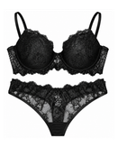ست سوتین و شورت گیپور زنانه مینیما مدل Midnight Lace