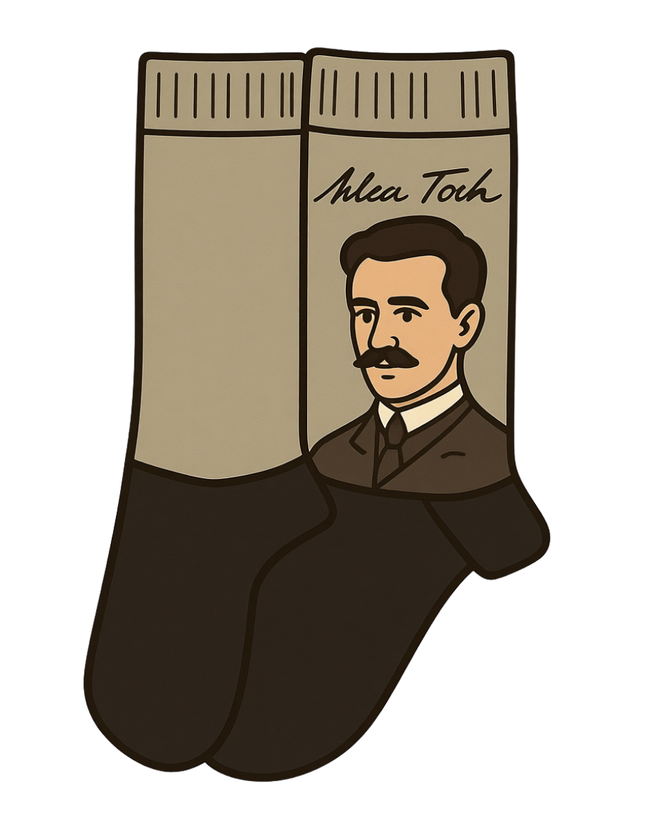 جوراب مردانه فاتزی ساق بلند هِفرا مدل Nikola Tesla