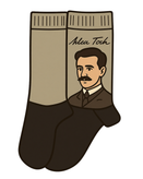 جوراب مردانه فاتزی ساق بلند هِفرا مدل Nikola Tesla