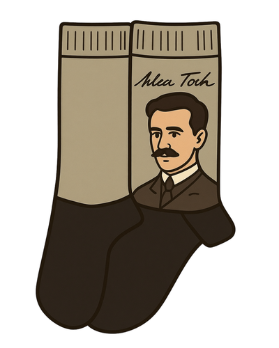 جوراب مردانه فاتزی ساق بلند هِفرا مدل Nikola Tesla