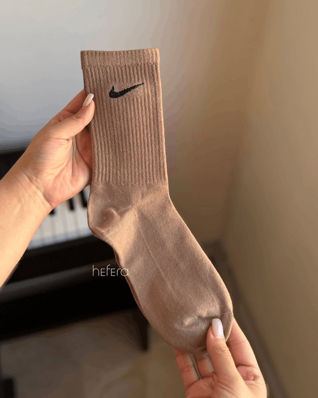 پک سهتایی جوراب قهوهای Rabbit & Nike-هفرا